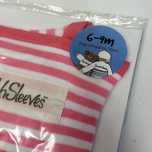 NWT pink and white scratch sleeves size 6 to 9 months - Picture 2 of 6